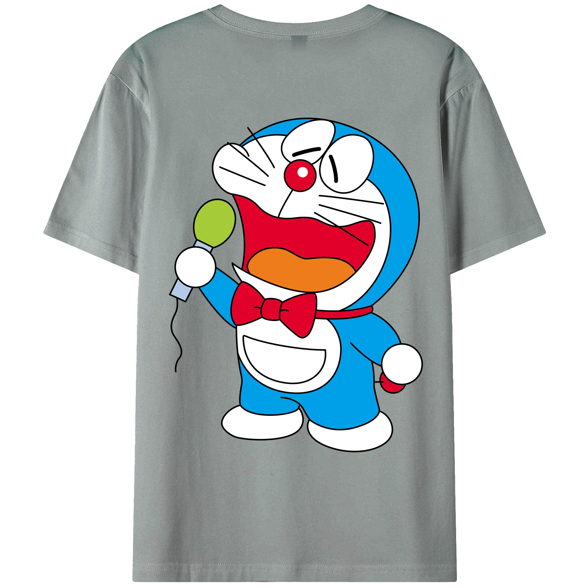 （画像用） ドラえもん Doraemon 綿100％ メンズ半袖Tシャツ（バックプリント） 通気性